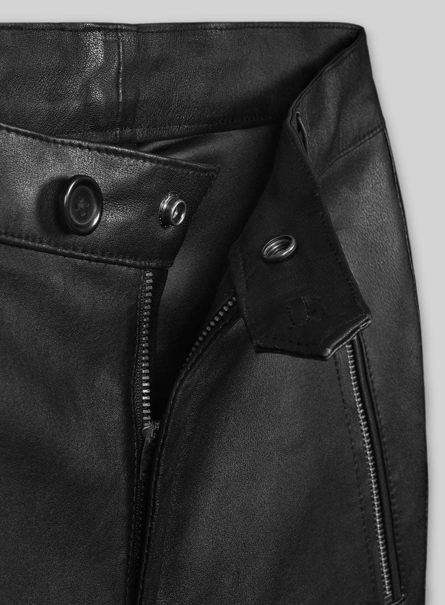 Women's Zora Leather Pants - StudioSuits