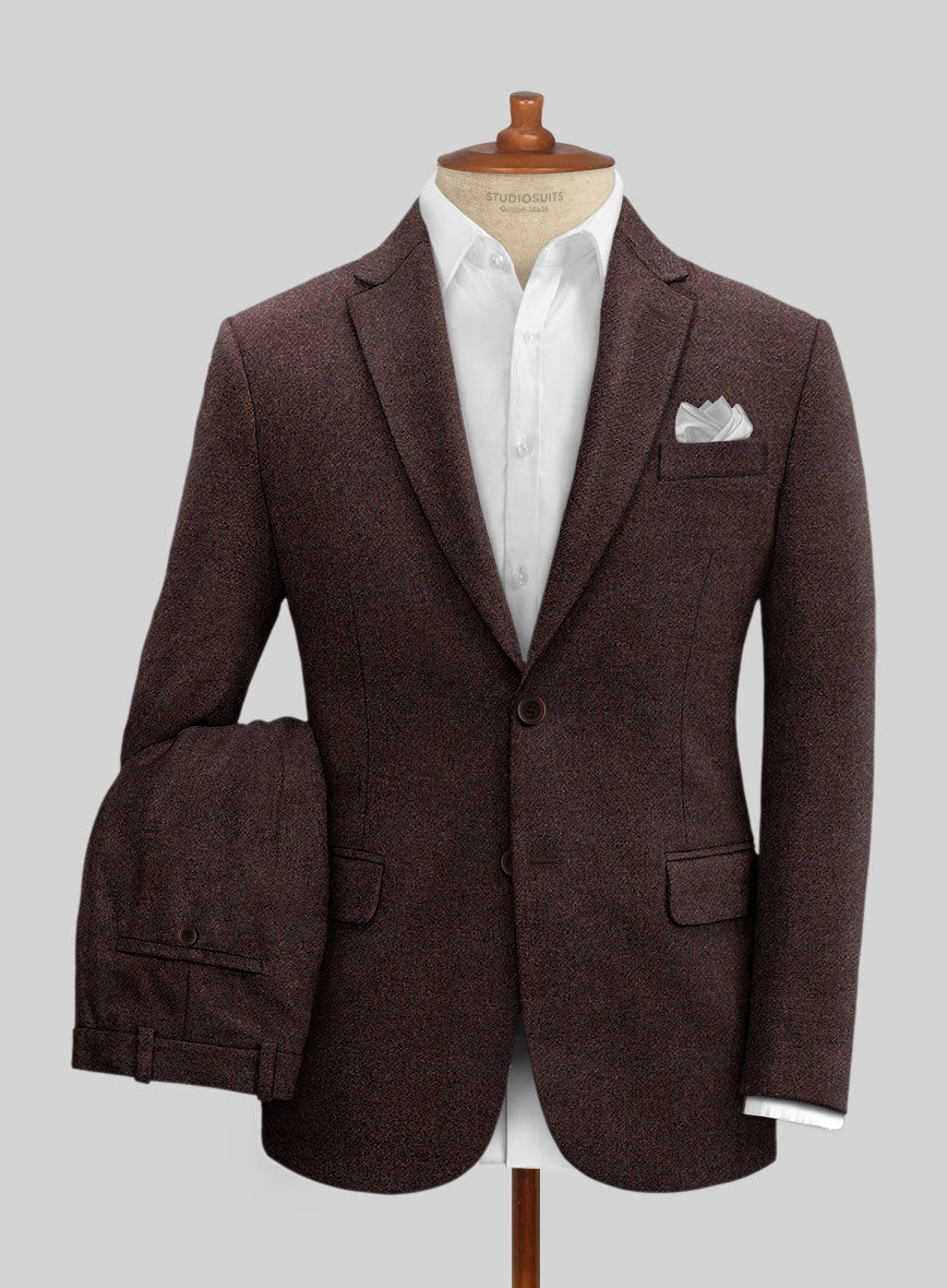 Woodland Brown Heavy Tweed Suit - StudioSuits