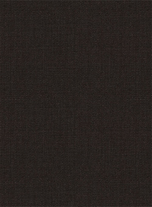 Worsted Dark Brown Wool Black Bar Jacket - StudioSuits