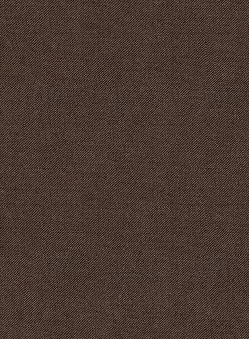 Worsted Brown Wool Suit - StudioSuits