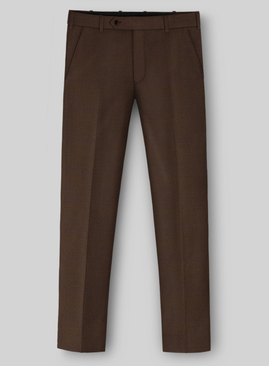 Worsted Brown Wool Suit - StudioSuits