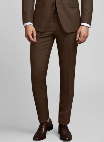 Worsted Brown Wool Pants – StudioSuits
