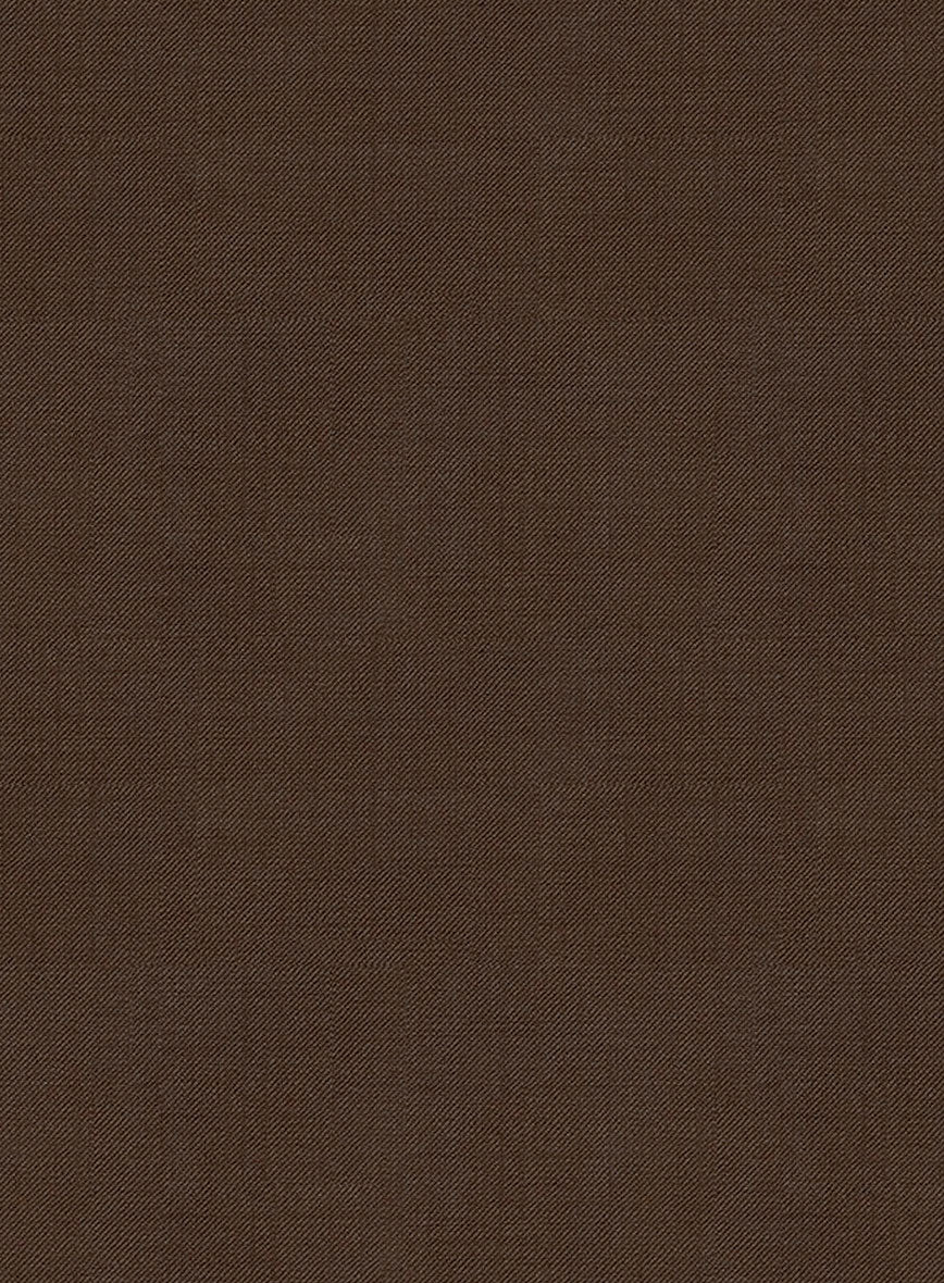 Worsted Brown Wool Suit - StudioSuits