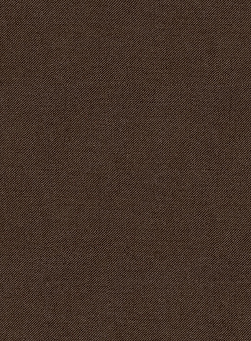 Worsted Brown Wool Suit - StudioSuits