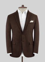 Worsted Brown Wool Suit - StudioSuits