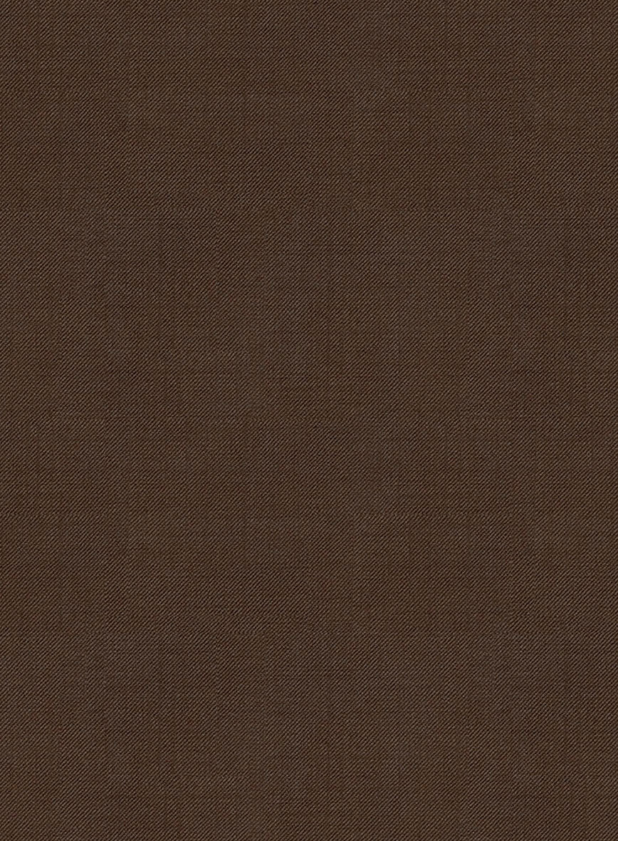 Worsted Brown Wool Tuxedo Suit - StudioSuits
