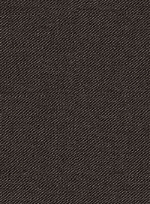 Worsted Dark Brown Wool Black Bar Jacket - StudioSuits