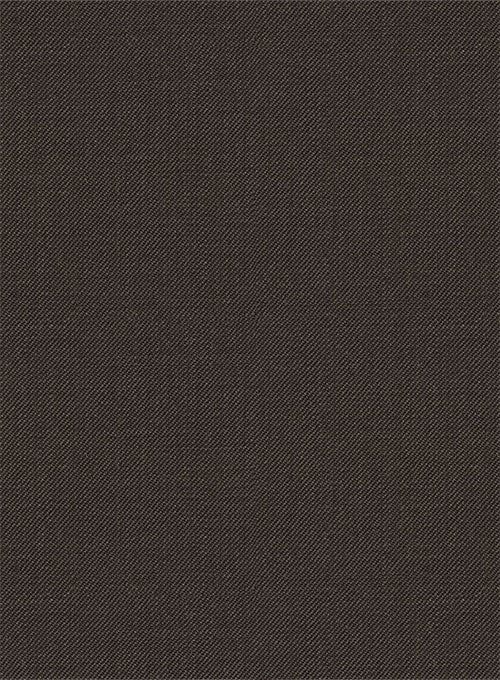 Worsted Dark Brown Wool Black Bar Jacket - StudioSuits