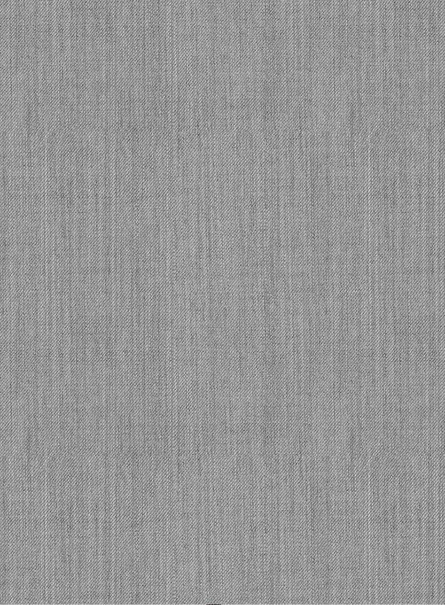 Worsted Light Gray Wool Jacket - StudioSuits