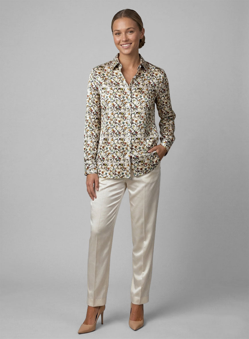 Women's Zanetta Silk Cotton Shirt - StudioSuits