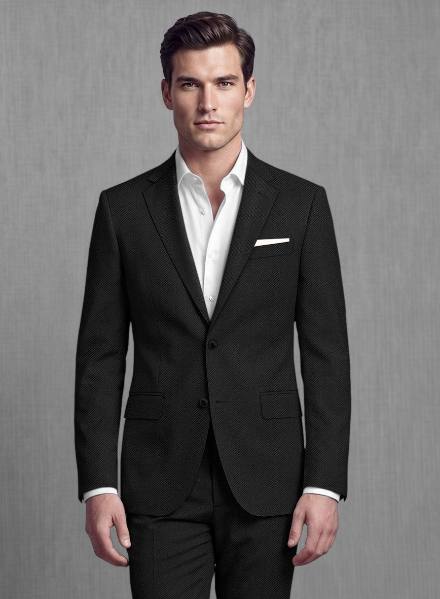 Lanificio Zegna Trofeo Black Wool Jacket - StudioSuits