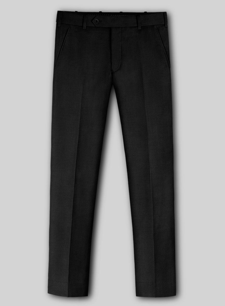 Lanificio Zegna Trofeo Black Wool Pants - StudioSuits