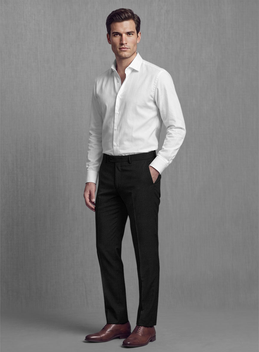 Lanificio Zegna Trofeo Black Wool Pants - StudioSuits