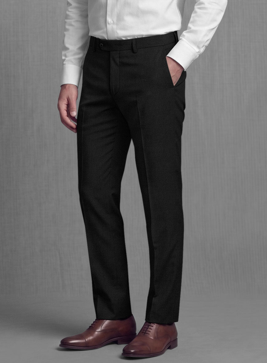 Lanificio Zegna Trofeo Black Wool Pants - StudioSuits