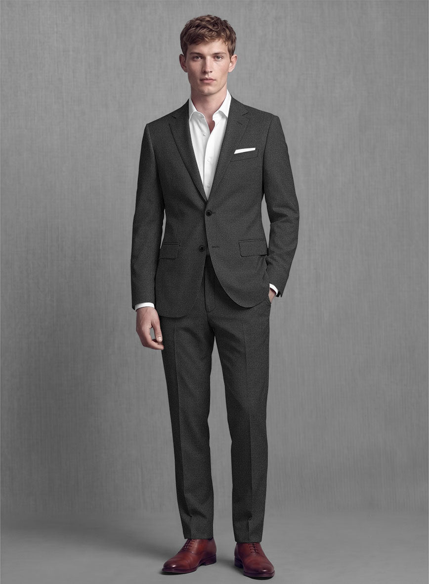 Lanificio Zegna Trofeo Charcoal Wool Suit - StudioSuits