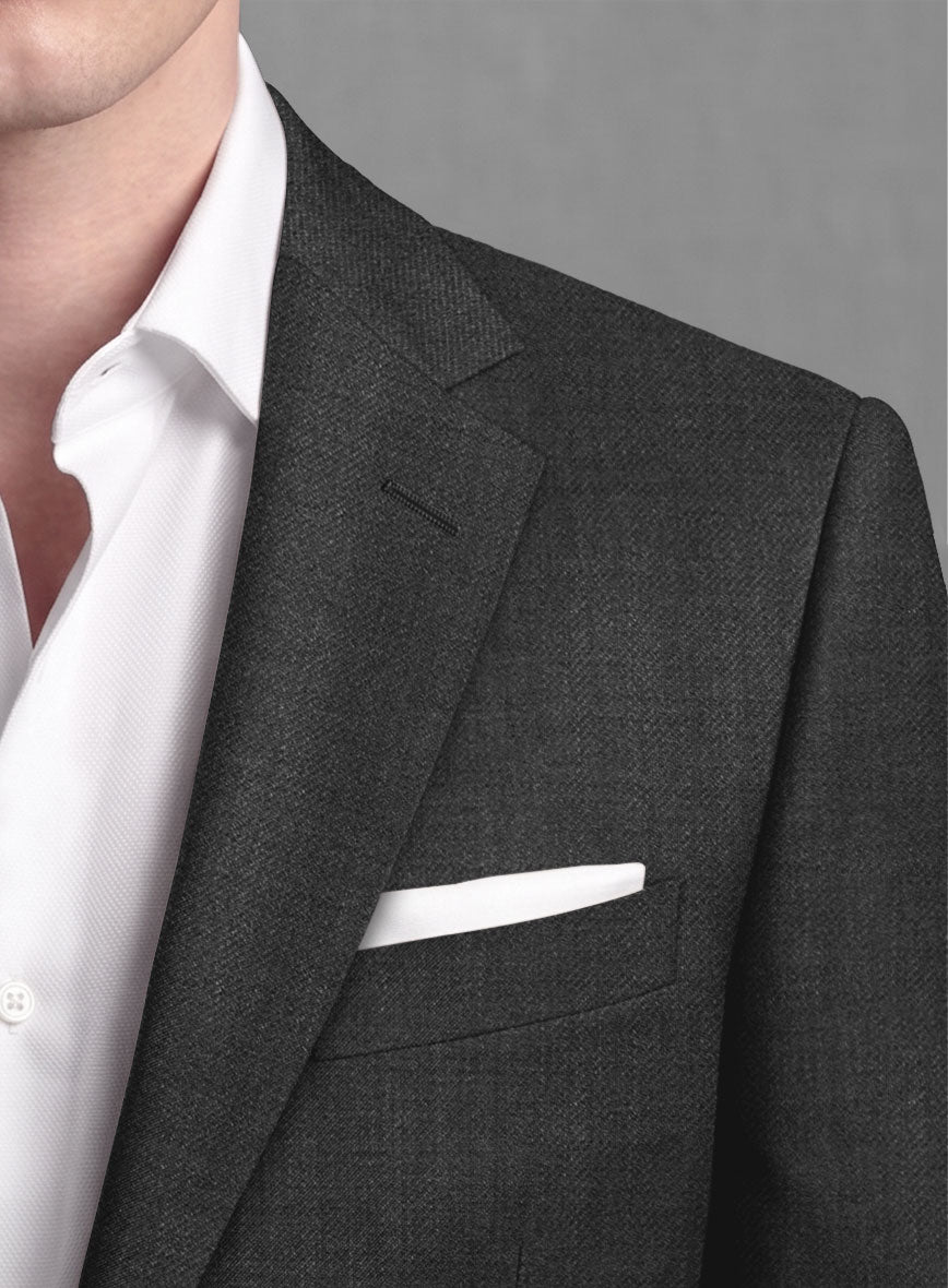 Lanificio Zegna Trofeo Charcoal Wool Suit - StudioSuits