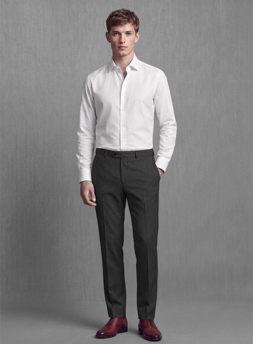 Lanificio Zegna Trofeo Charcoal Wool Suit - StudioSuits