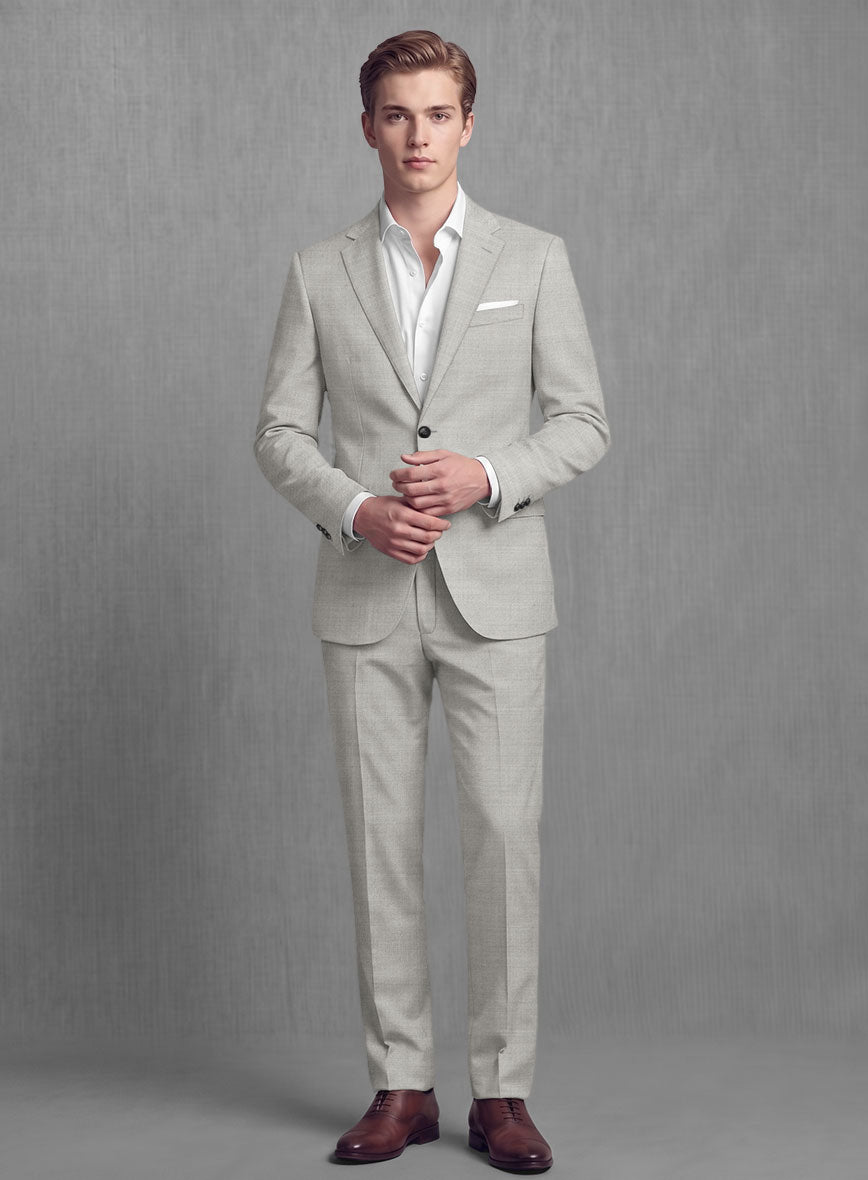 Lanificio Zegna Trofeo Light Gray Wool Suit - StudioSuits
