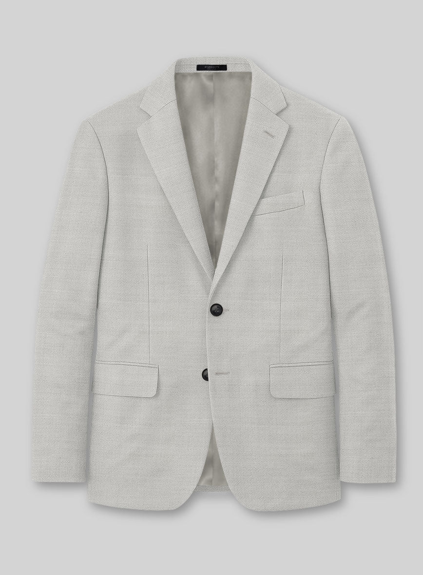 Lanificio Zegna Trofeo Light Gray Wool Jacket - StudioSuits