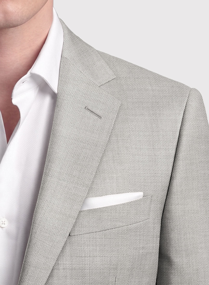 Lanificio Zegna Trofeo Light Gray Wool Jacket - StudioSuits