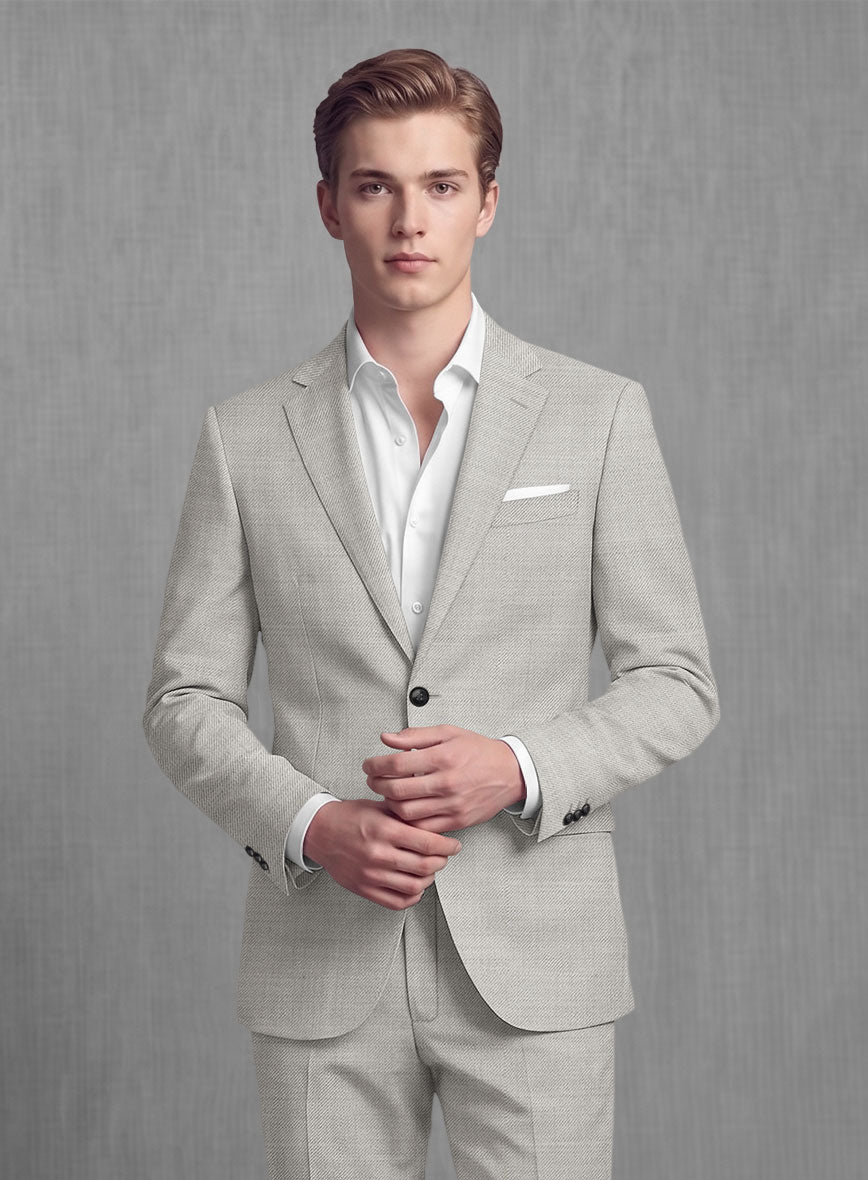 Lanificio Zegna Trofeo Light Gray Wool Suit - StudioSuits