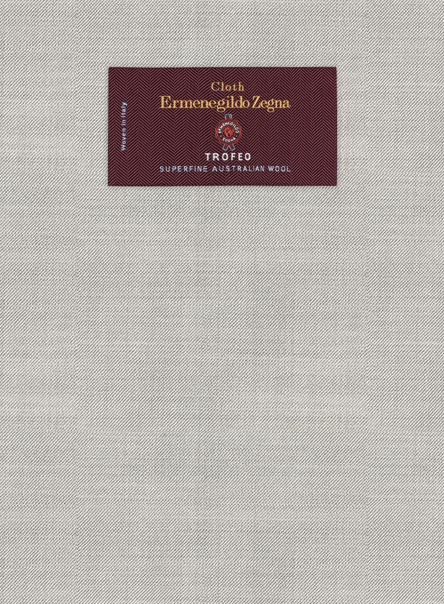 Lanificio Zegna Trofeo Light Gray Wool Suit - StudioSuits