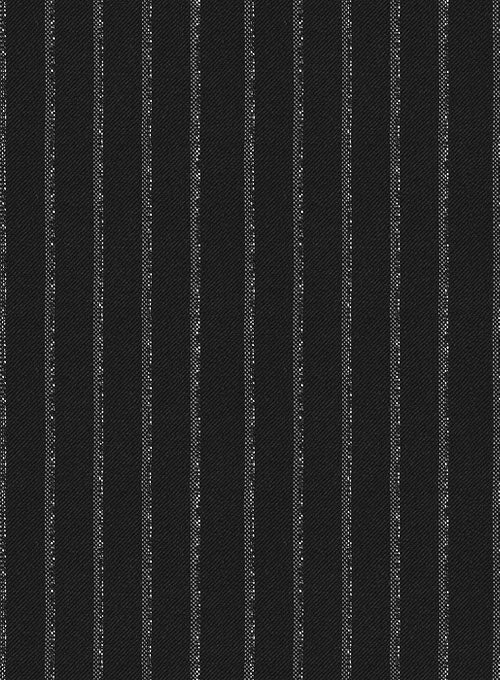 Lanificio Zegna Delice Black Stripe Wool Suit - StudioSuits