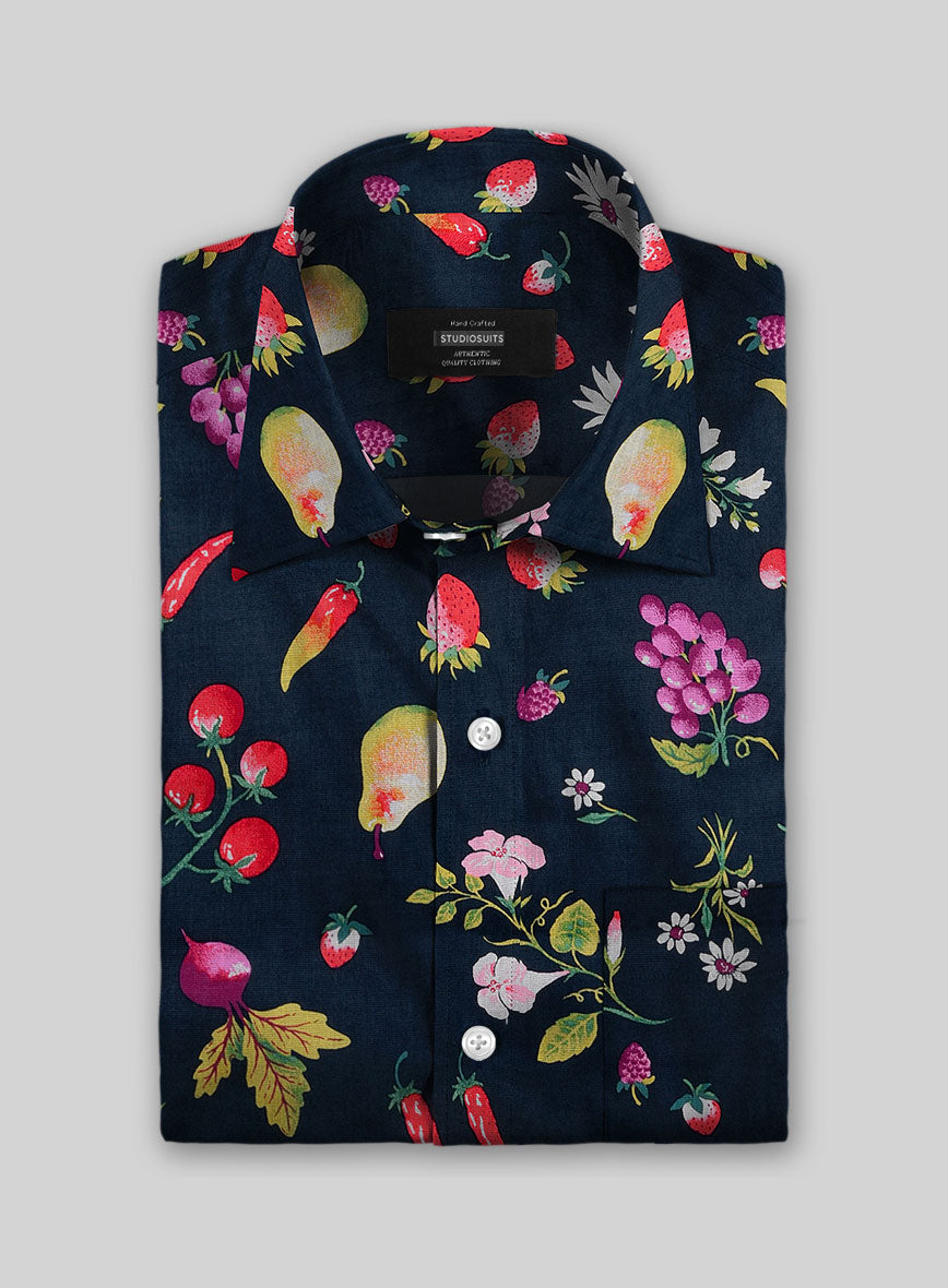 Zesty Bloom Cotton Lycra Shirt - StudioSuits