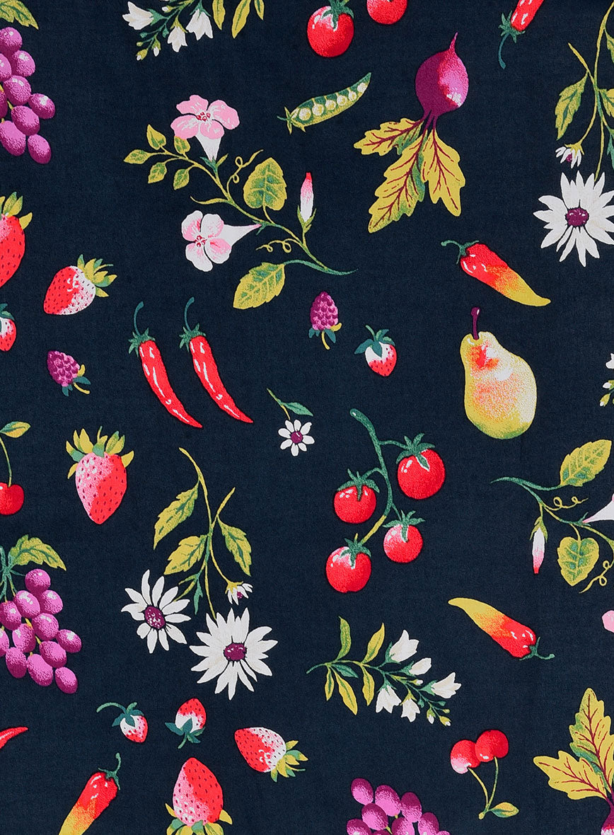 Zesty Bloom Cotton Lycra Shirt - StudioSuits