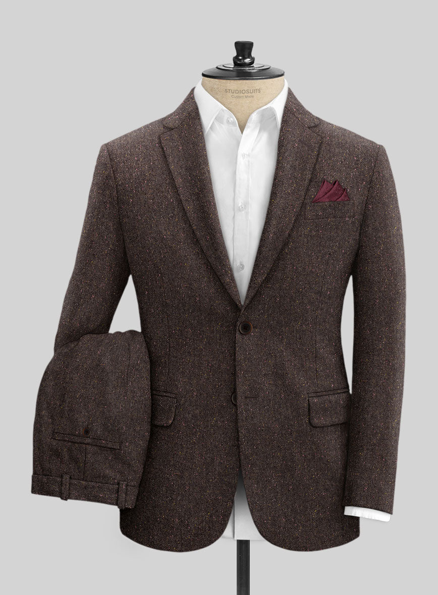 Brown Flecks Donegal Tweed Suit - StudioSuits