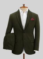 Naples Dark Green Tweed Suit - StudioSuits