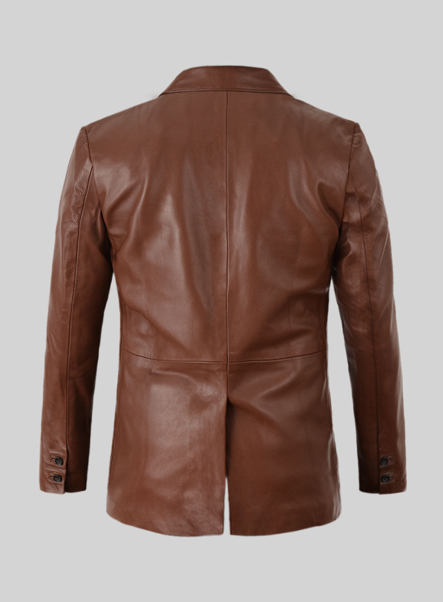 Tan Brown Leather Blazer : LeatherCult: Genuine Custom Leather Products,  Jackets for Men & Women