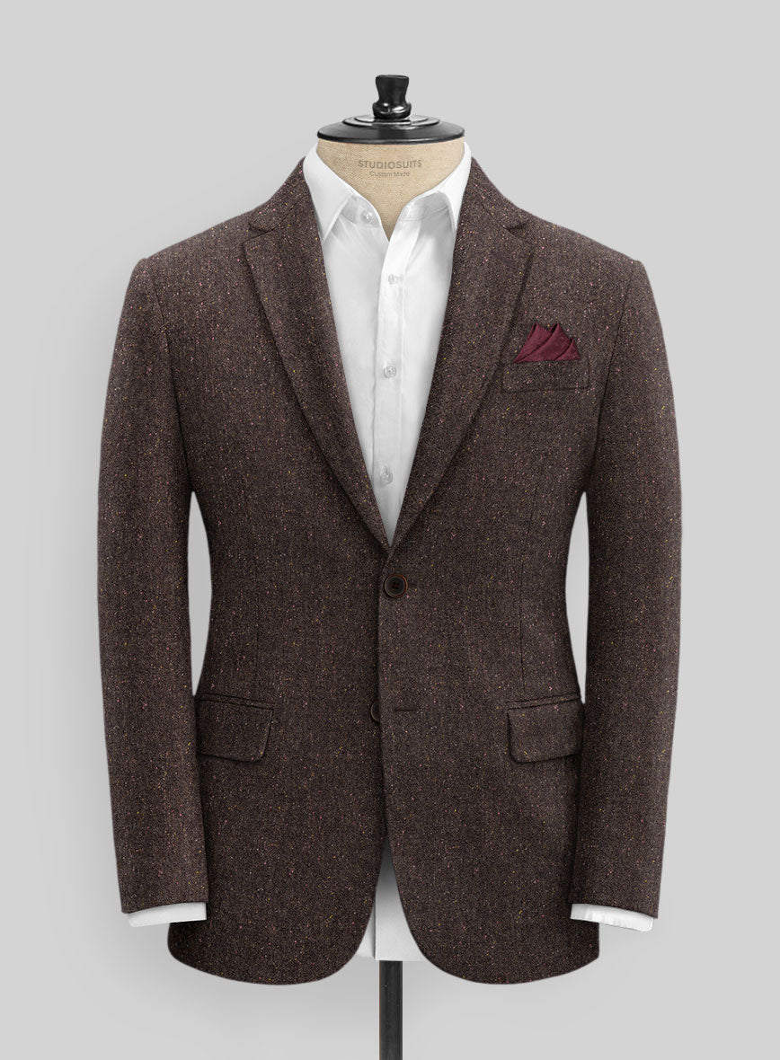 Brown Flecks Donegal Tweed Suit - StudioSuits