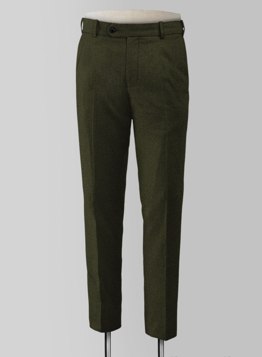 Naples Dark Green Tweed Suit - StudioSuits