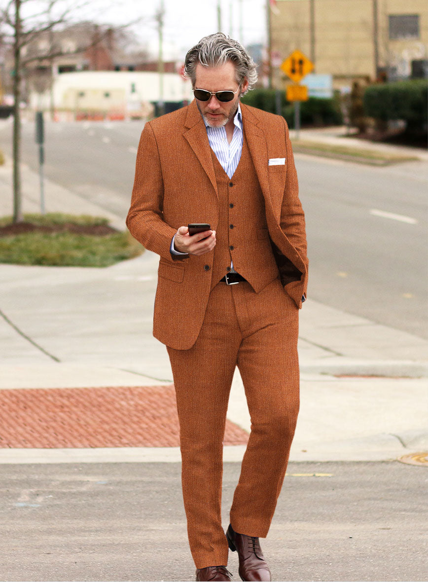Solbiati Rust Linen Suit - StudioSuits