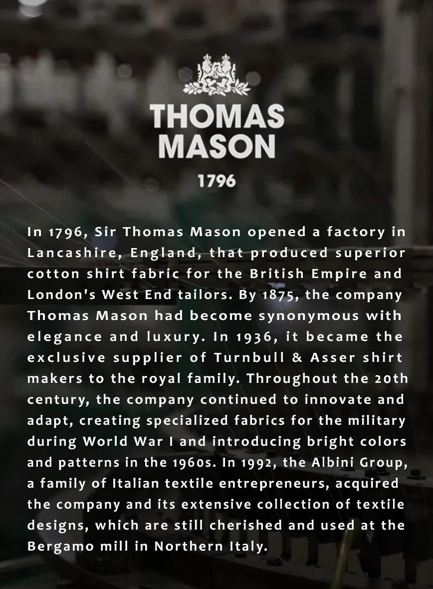 Thomas Mason Cloudy Blue Shirt - StudioSuits