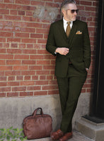 Naples Dark Green Tweed Suit - StudioSuits