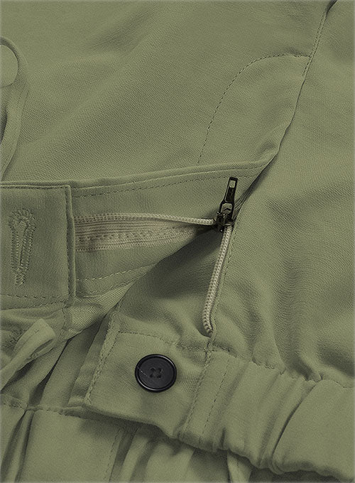 Easy Pants Green Cotton Canvas - StudioSuits