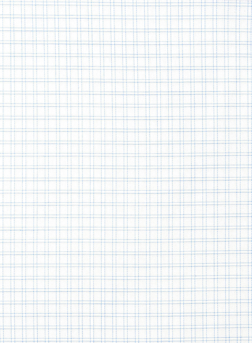Italian White Grid Shirt - StudioSuits