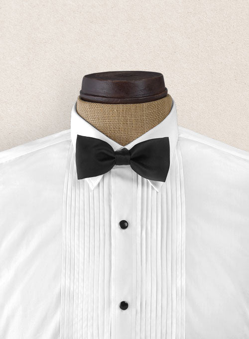 Pleated White Tuxedo Shirt - StudioSuits
