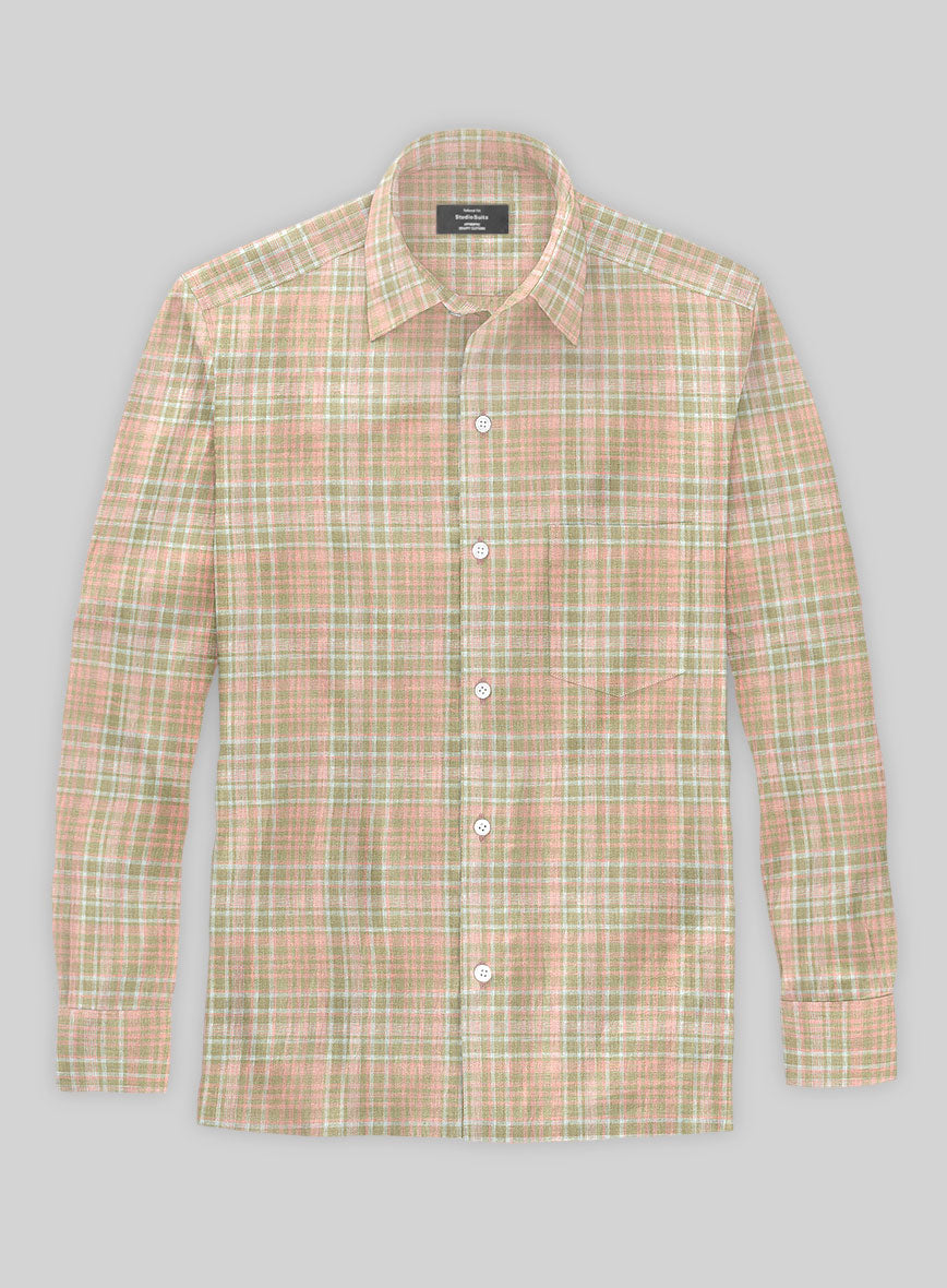 Adolfo Checks Linen Shirt - StudioSuits