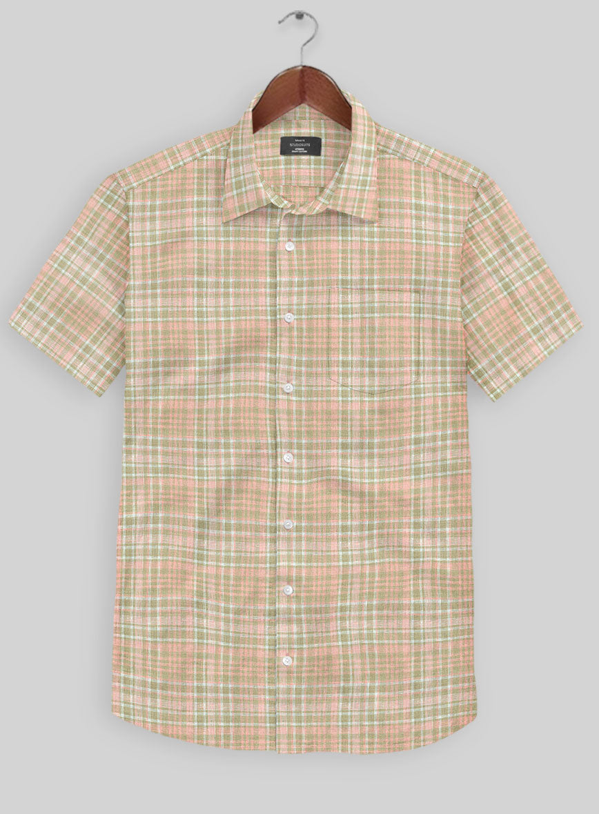 Adolfo Checks Linen Shirt - StudioSuits
