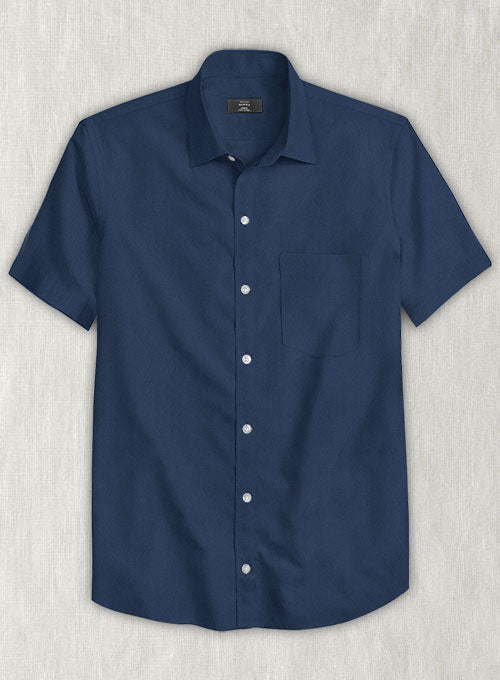 Air Blue Stretch Twill Shirt - StudioSuits