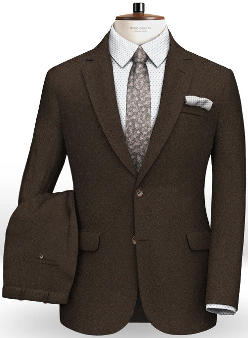 Alpaca Brown Wool Suit - StudioSuits