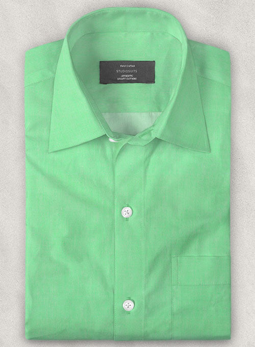 Apple Green Luxury Twill Shirt - StudioSuits
