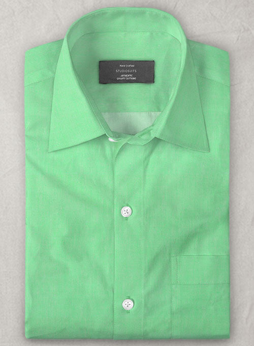 Apple Green Luxury Twill Shirt - StudioSuits