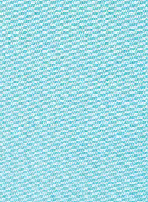 Aqua Blue Luxury Twill Shirt - StudioSuits