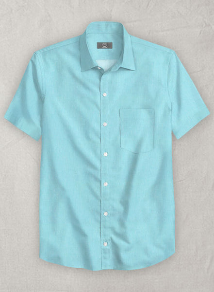 Aqua Blue Luxury Twill Shirt StudioSuits Aqua Blue Luxury Twill Shirt StudioSuits