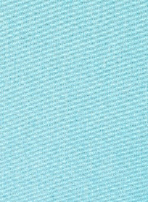 Aqua Blue Luxury Twill Shirt - StudioSuits