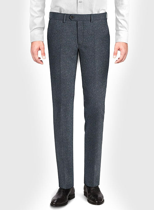 Arc Blue Herringbone Flecks Donegal Tweed Suit - StudioSuits